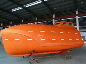 ABS approval 8.5M of 50 persons Tanker Version Freefall Lifeboat With Free Fall Lifeboat Davit