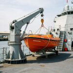 ABS Approval 50KN Manual Slewing Liferaft Davit