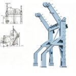 50KN GRAVITY LUFFING DAVIT FOR 5.0M FRP TOTALLY ENCLOSED LIFEBOAT AND RESCUE BOAT