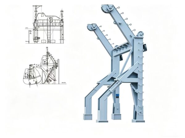 50KN GRAVITY LUFFING DAVIT FOR 5.0M FRP TOTALLY ENCLOSED LIFEBOAT AND RESCUE BOAT
