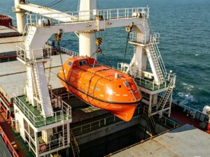 ABS And EC Approval A Frame Hydraulic Fast Rescue Boat Davit