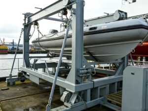 ABS And EC Approval A Frame Hydraulic Fast Rescue Boat Davit