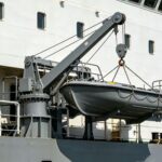 ABS And EC Approval A Frame Hydraulic Fast Rescue Boat Davit