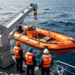 ABS And EC Approval A Frame Hydraulic Fast Rescue Boat Davit