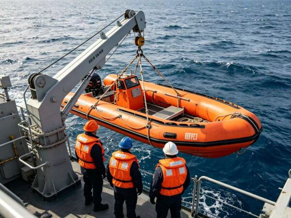 ABS And EC Approval A Frame Hydraulic Fast Rescue Boat Davit