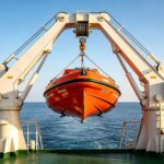 ABS And EC Approval A Frame Hydraulic Fast Rescue Boat Davit